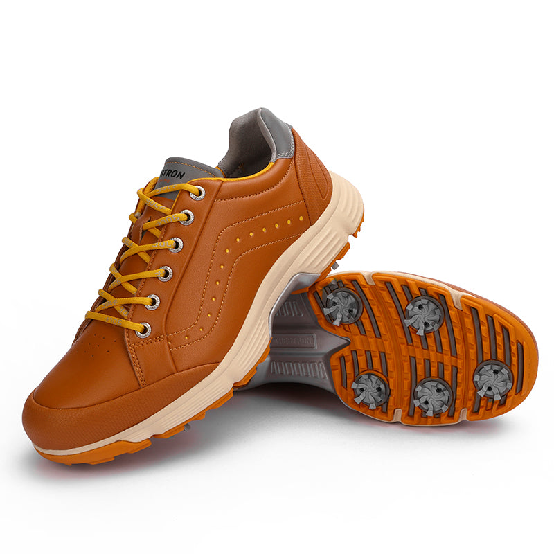 Ask Echo G716 Men's Professional Spikes Golf Shoes / Brown