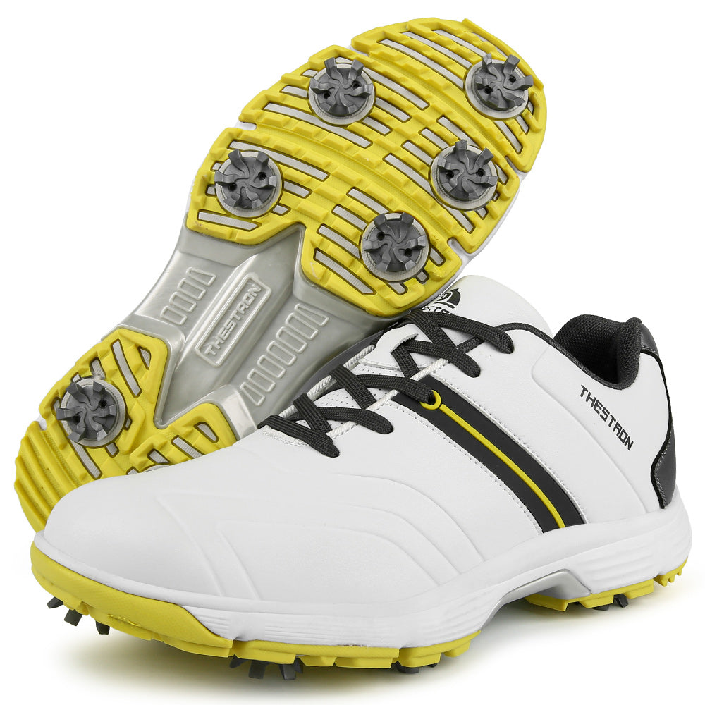 Ask Echo G517 Men's Professional Spikes Golf Shoes / Yellow