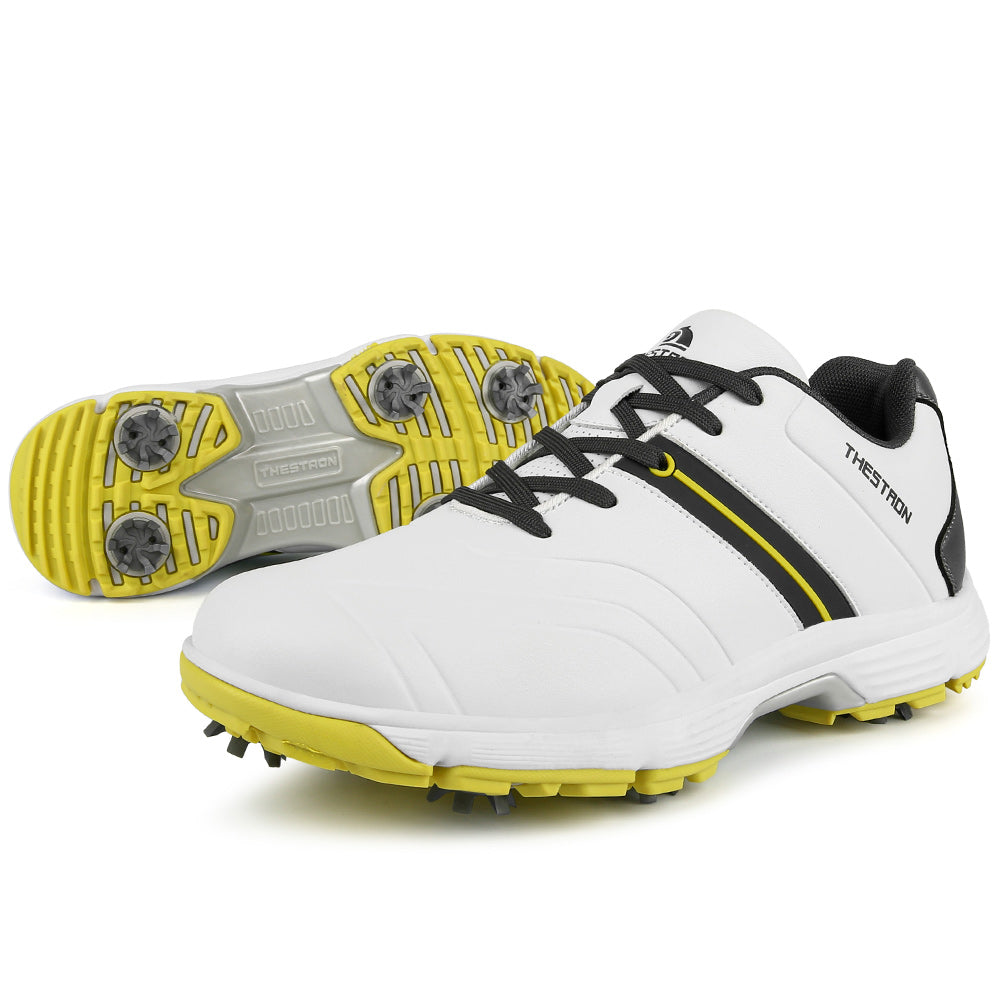 Ask Echo G517 Men's Professional Spikes Golf Shoes / Yellow