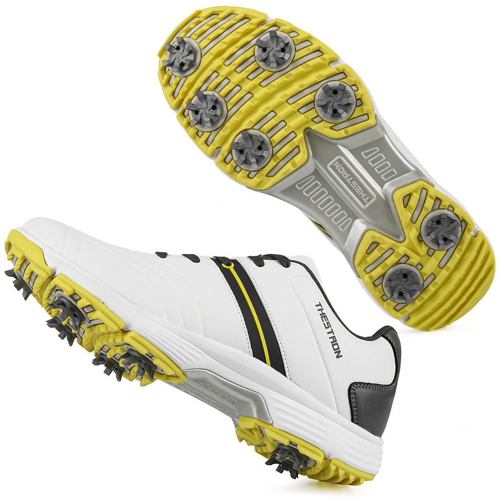 Ask Echo G517 Men's Professional Spikes Golf Shoes / Yellow