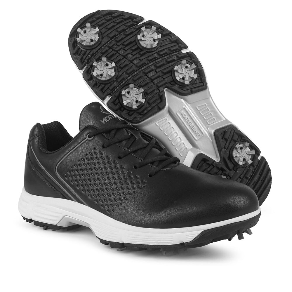 Ask Echo G617 Men's Professional Spikes Golf Shoes / Black
