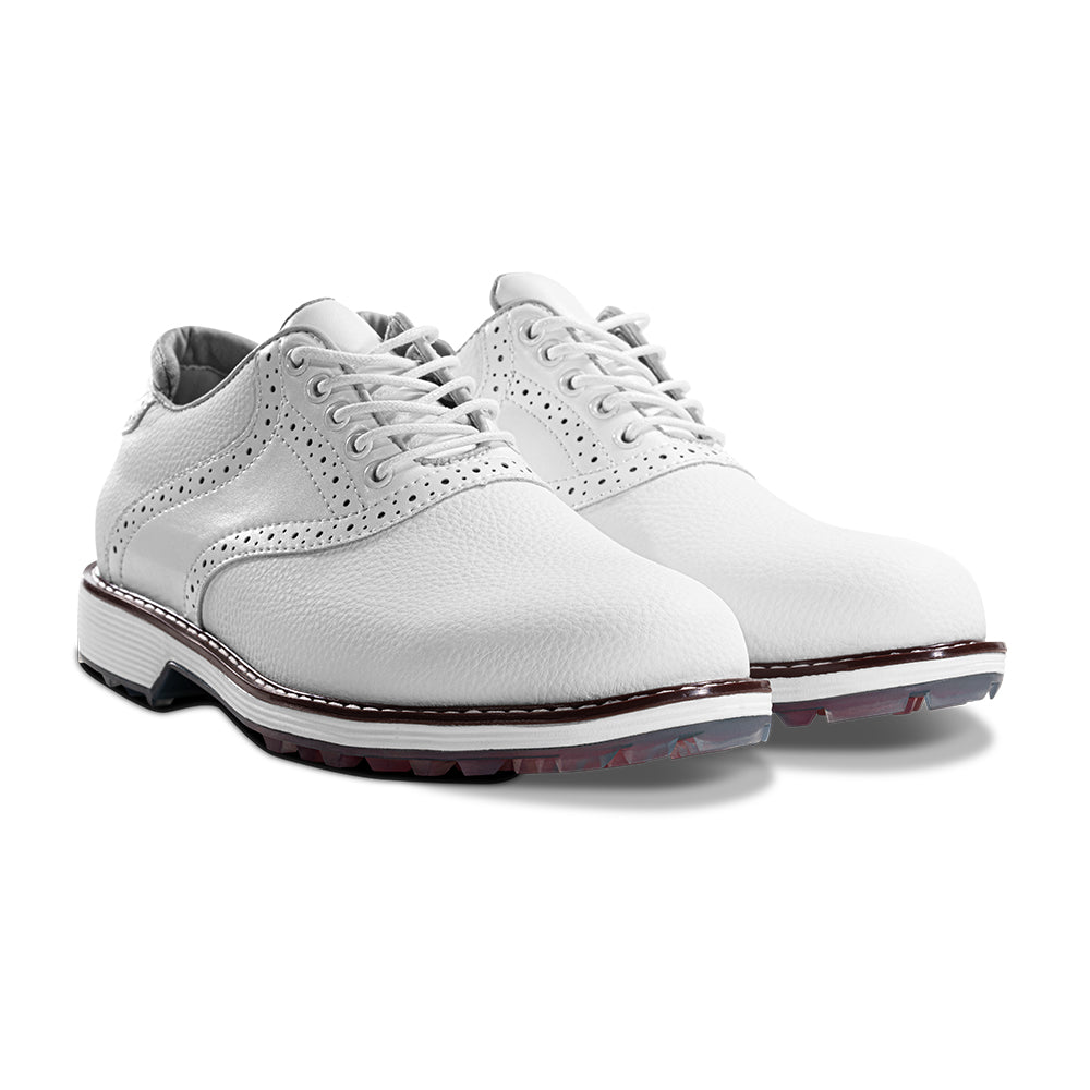 Ask Echo G3 Men's Professional Spikeless Golf Shoes / White