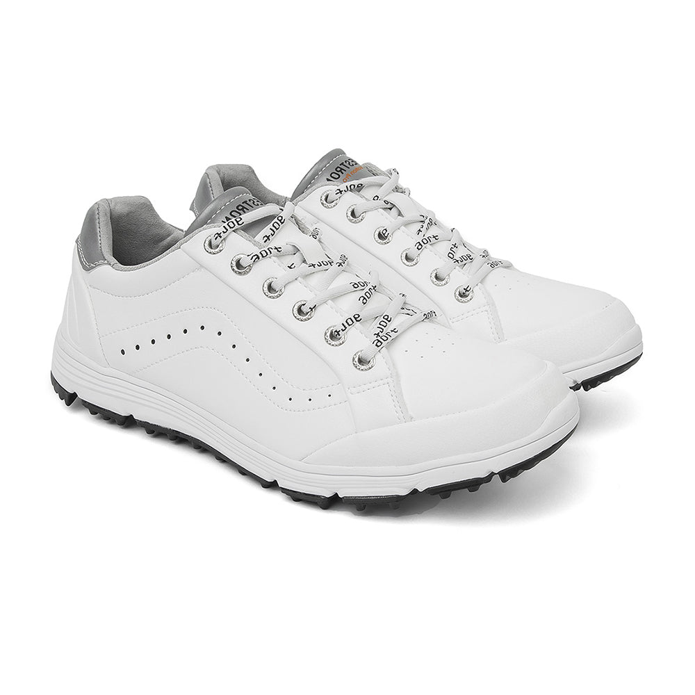 Ask Echo G718 Men's Breathable Spikeless Golf Shoes / White