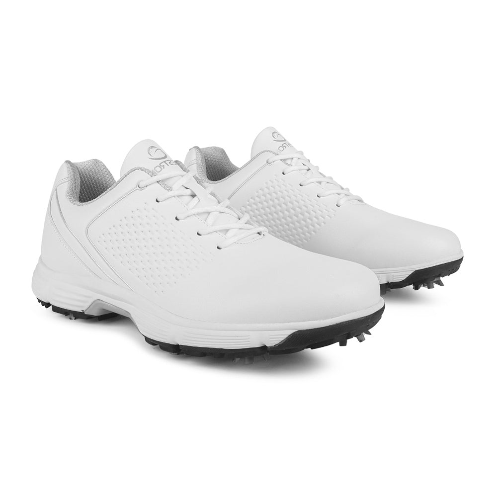 Ask Echo G617 Men's Professional Spikes Golf Shoes / White
