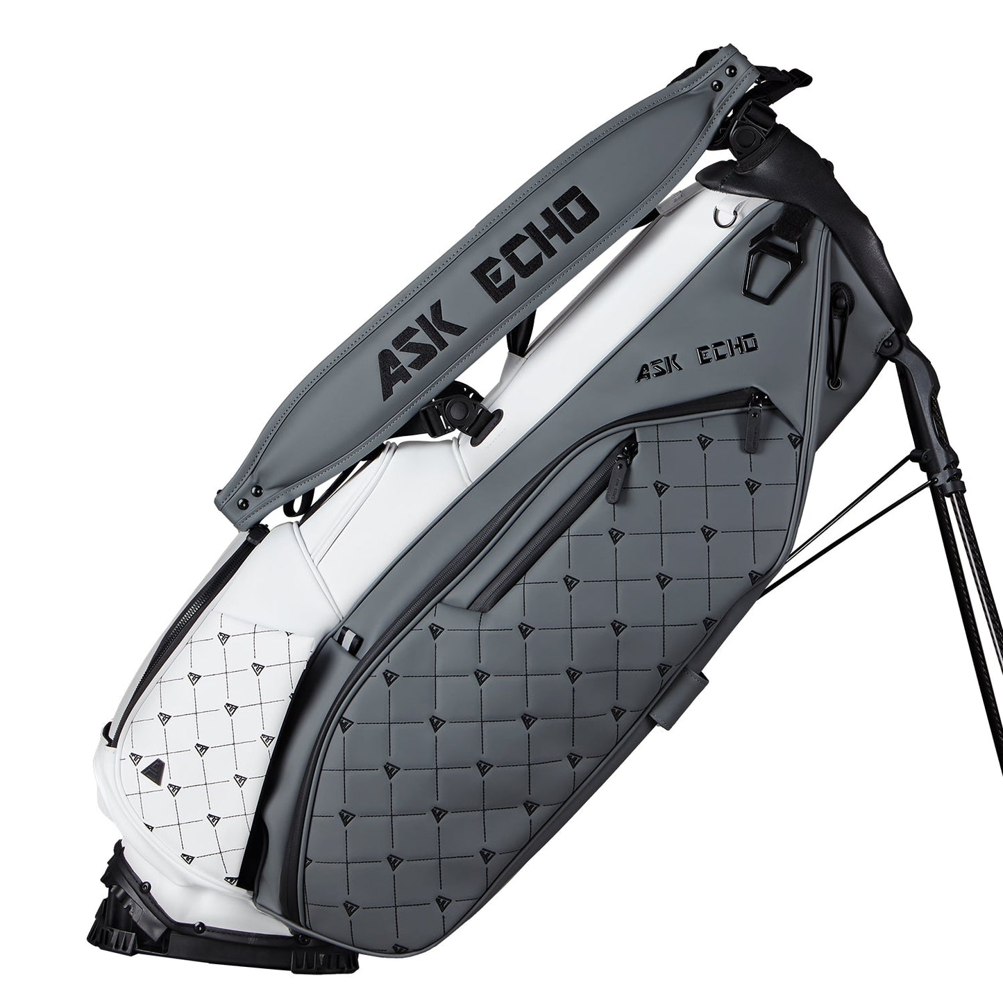 Ask Echo 2025 Prestige-5 Way Compact Leather Leather Stand Bag / Grey