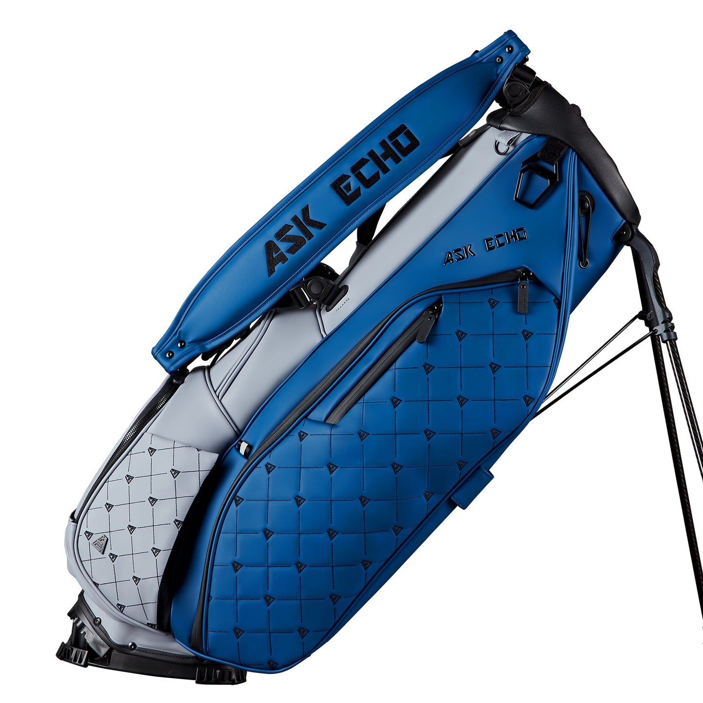 Ask Echo 2025 Prestige-5 Way Compact Leather Leather Stand Bag / Navy