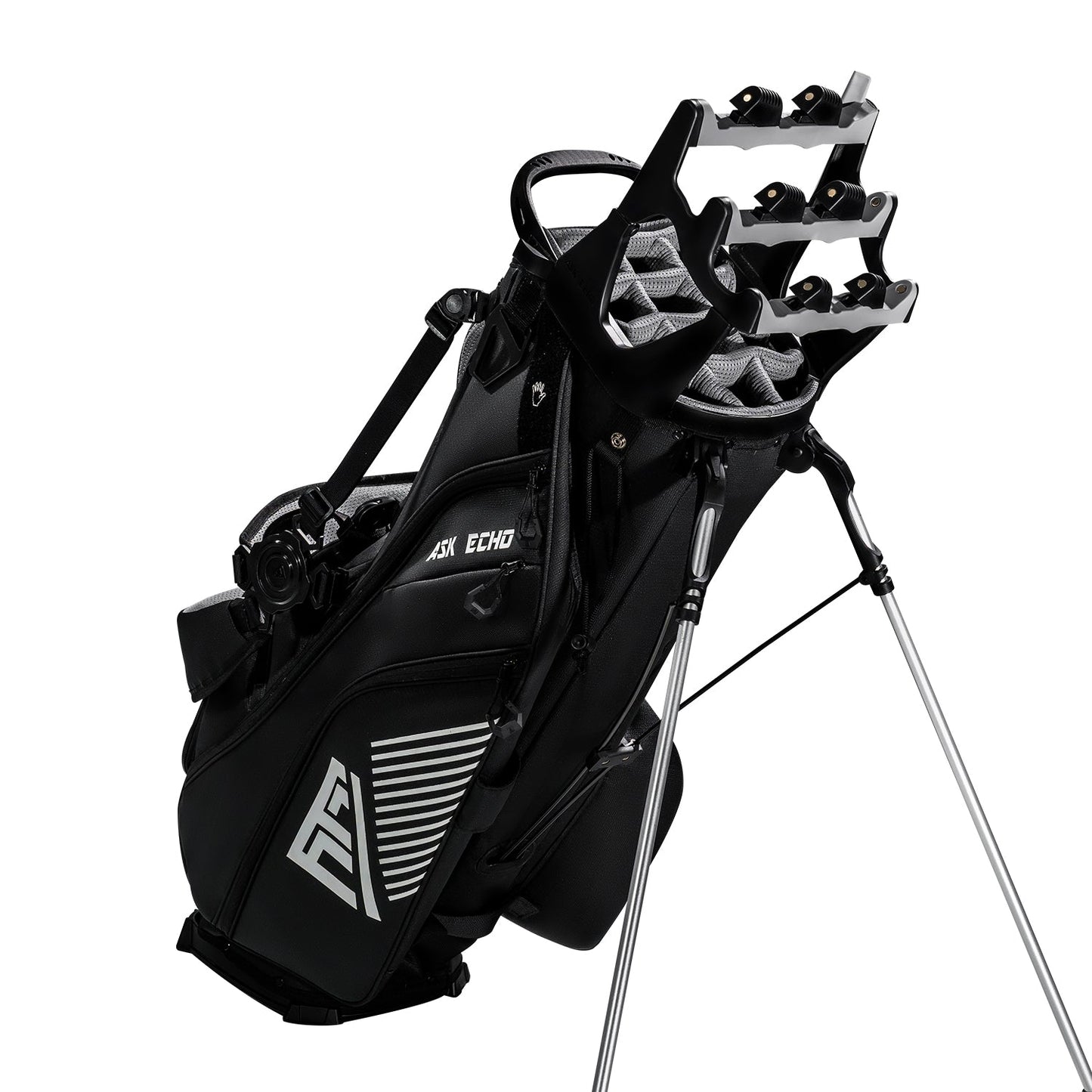 ST-14 Hybrid Stand Bag and Pendor Lock Club Organizer Bundle / Black