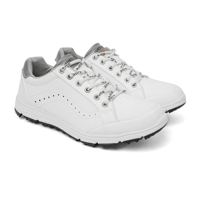 Ask Echo G718 Men's Breathable Spikeless Golf Shoes / White