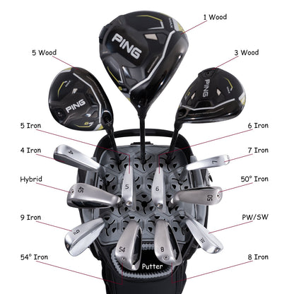 Ask Echo 2024 SLC-130 15 Way Full Length Dividers Golf Soundless Cart Bag / Black