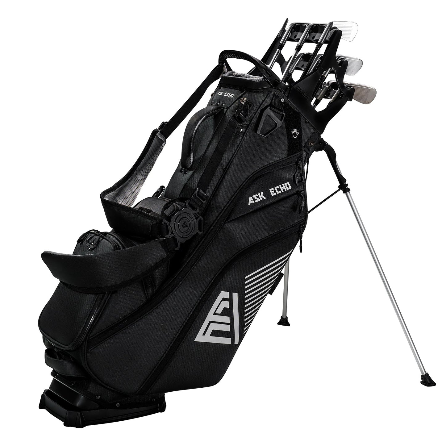 ST-14 Hybrid Stand Bag and Pendor Lock Club Organizer Bundle / Black