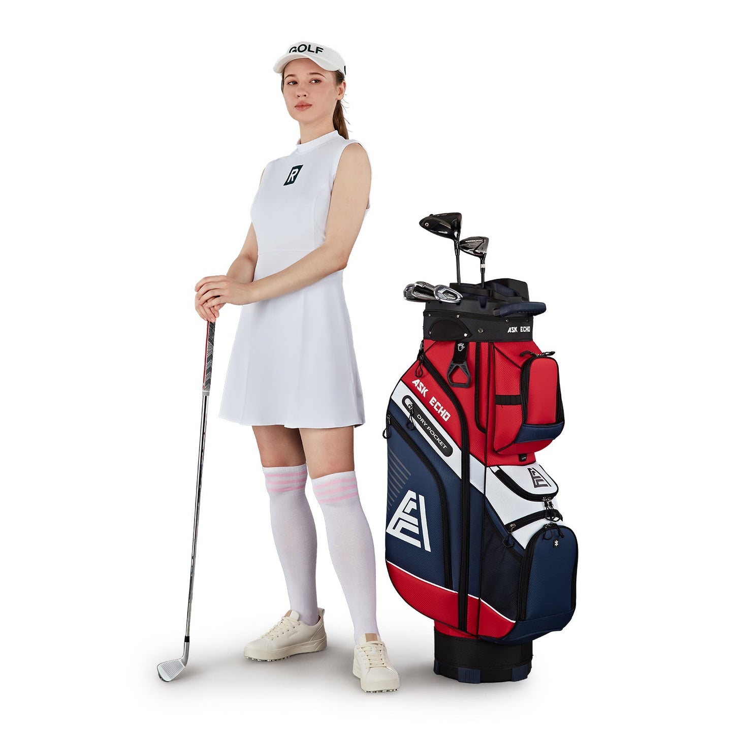 Ask Echo T-LOCK 2.0 14 Way Organizer Dividers Golf Soundless Cart Bag / All Color